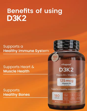 Benefits of using D3K2