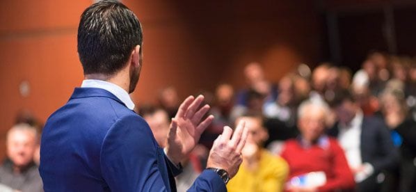 A Man Conducting a Seminar