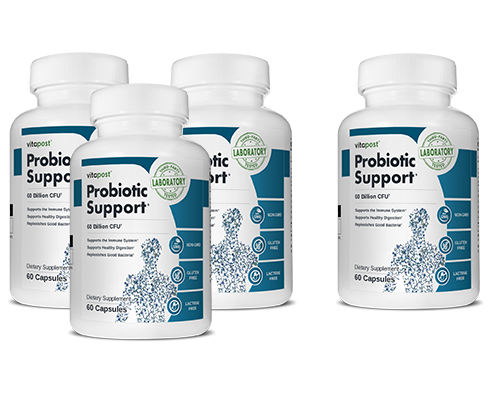 Finely printed Bottles of Probiotic Support