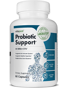 A Bottle of Probiotic Support Contains 60 Capsules