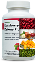 Ingredients Displayed On Raspberry Ketone Plus Bottle